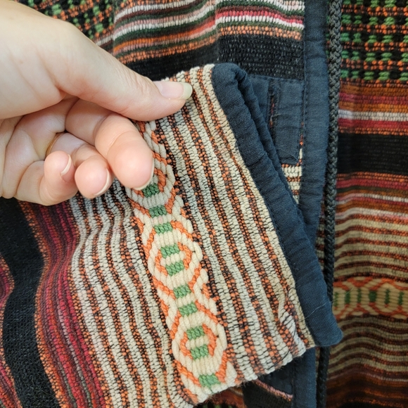 Vintage‎ Flashback Festive Boho Ethnic Womens Size Medium Textured Jacket - Picture 6 of 11